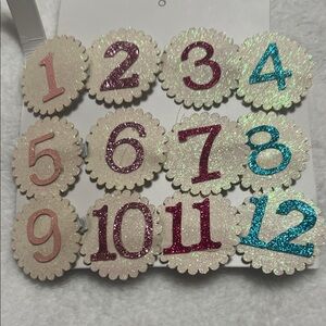 Glitter Number Photo Set